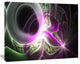 Light Purple Designs on Black, Abstract Wall Art Canvas, 40x30