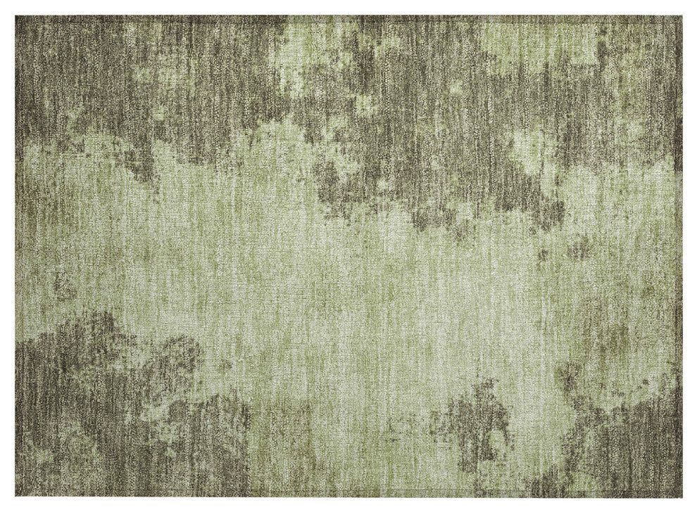 Machine Washable Indoor/Outdoor Chantille ACN1902 Olive 1'8" x 2'6" Rug