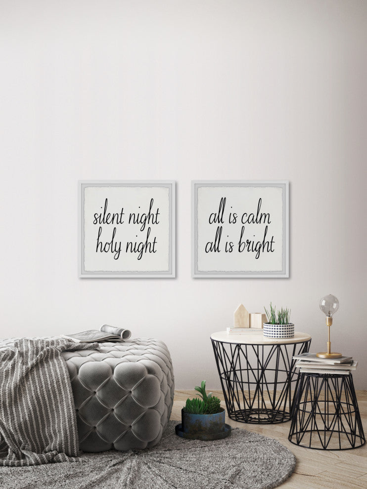 Cozy Christmas Night Diptych, 2-Piece Set, 18x18 Panels, 18x18