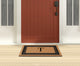 A1HC Natural Coir Monogrammed Triple Border Flock Durable Doormat, 18"x30", T