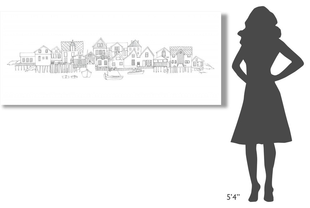 "Nordic Village I" Digital Paper Print by Avery Tillmon, 77"x32"