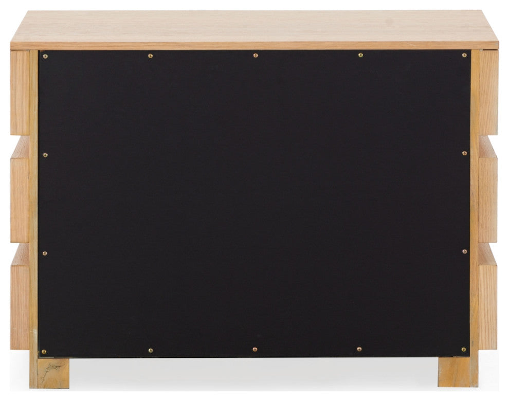 Safavieh Couture Titus 3 Drawer Stacked Chest, Oak