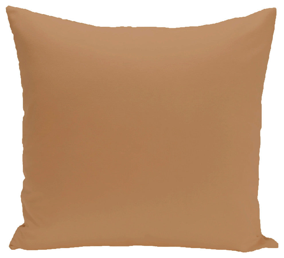Solid Pillow, Caramel, 20"x20"