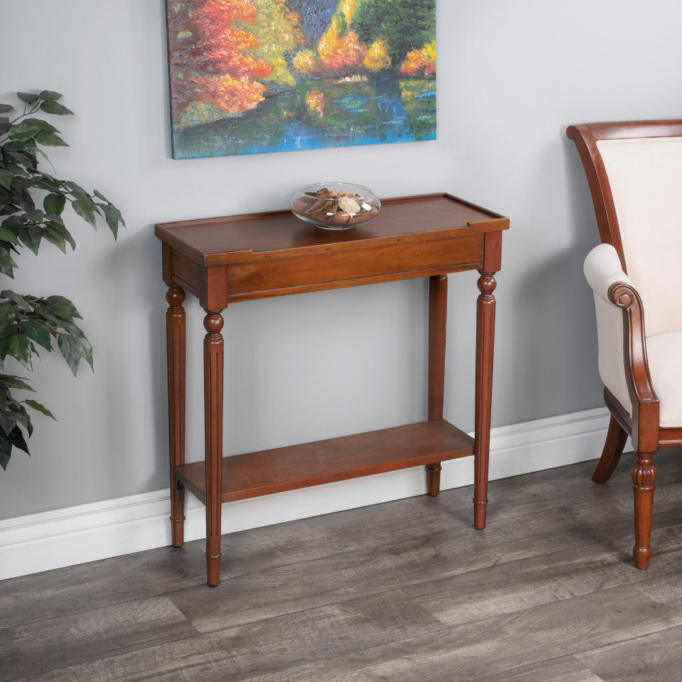 Aubrey Console Table, Medium Brown