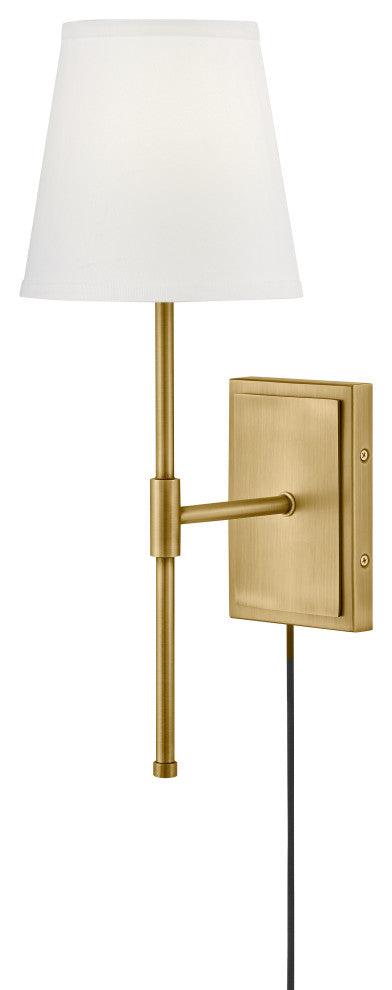 Lark Beale Medium Single Light Sconce, Lacquered Brass