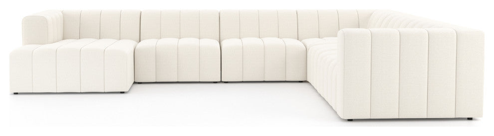 Langham Channeled 6pc Laf Chaise Secti