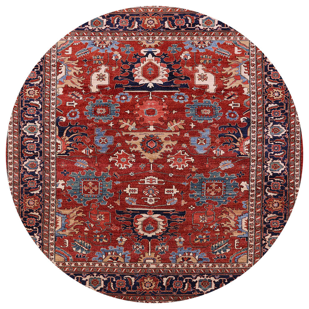 Ahgly Company Indoor Round Mid-Century Modern Area Rugs, 5' Round