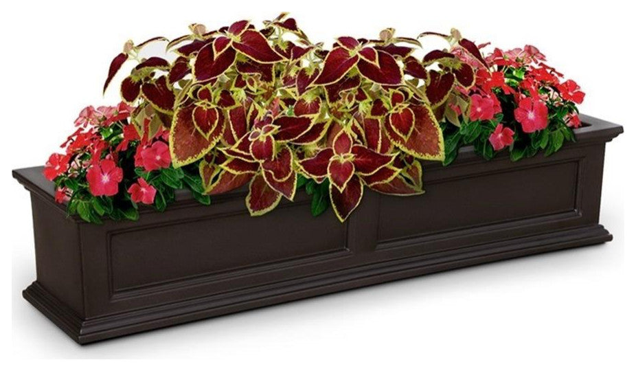 Mayne Fairfield 5ft Traditional Plastic Window Box in Espresso