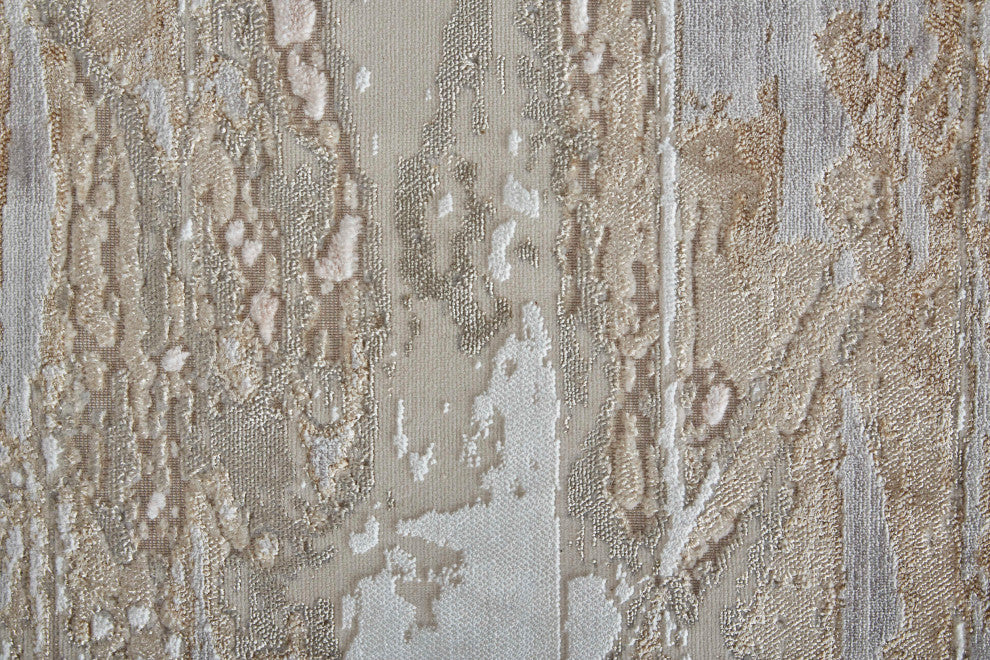 Corben R39G5 Transitional/Industrial/Casual Rug, Beige/Gray, 3'x5'