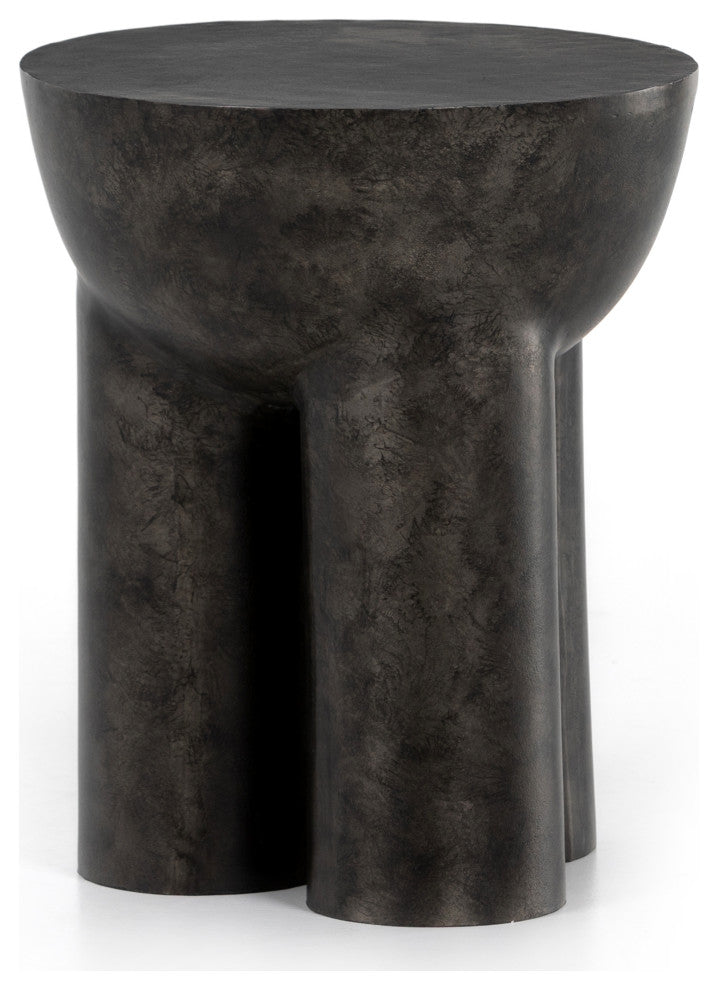 Sante End Table-Raw Black
