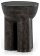 Sante End Table-Raw Black