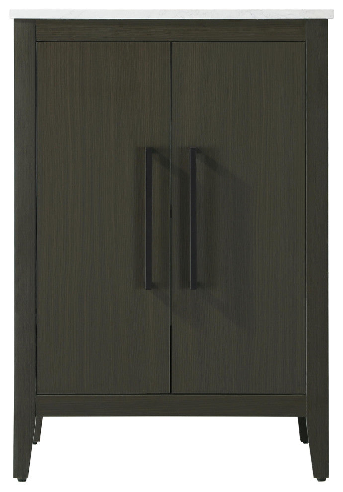 Home Living 24" Single Bathroom Vanity, Mocha Brown