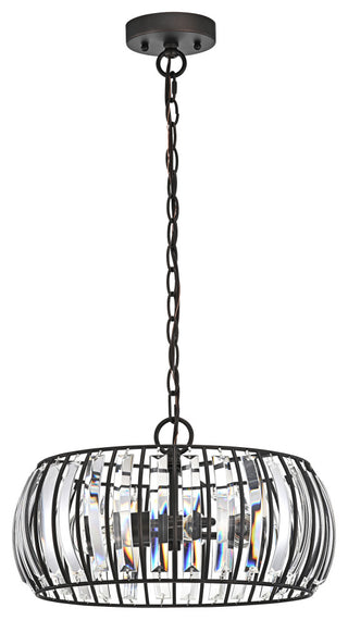 CHLOE Lighting Kennedy Transitional 3-Light Rubbed Bronze Ceiling Pendant