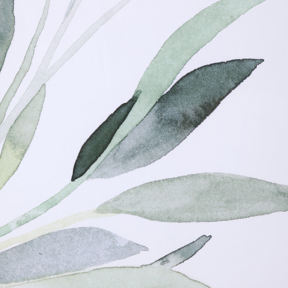 Sage Herb Watercolor Print Green White Wall Art Framed Farmhouse, 3-Piece Set