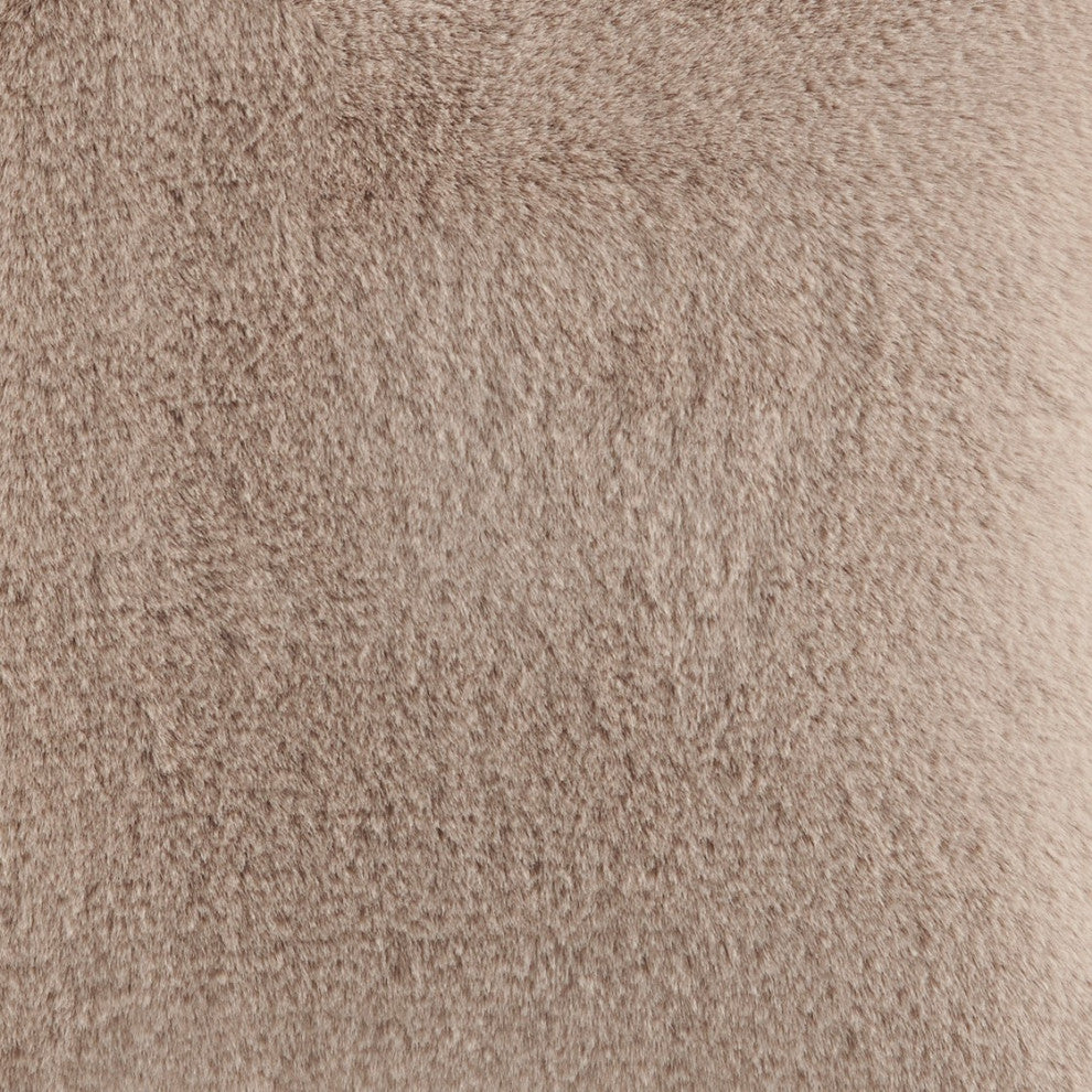 Croscill Sable Faux Fur Square Pillow 20x20, Golden, Throw Pillow