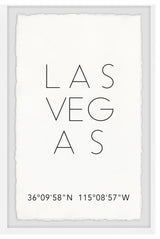 "Las Vegas Coordinates" Framed Painting Print, 20x30