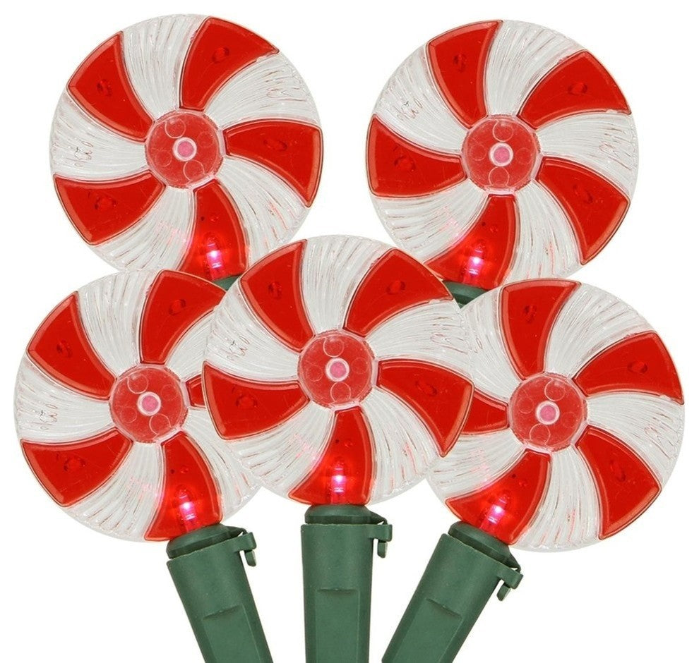 Peppermint Twist Candy LED Christmas Lights