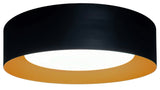 Orsa - 1-Light Flush Mount - Black/Brushed Brass