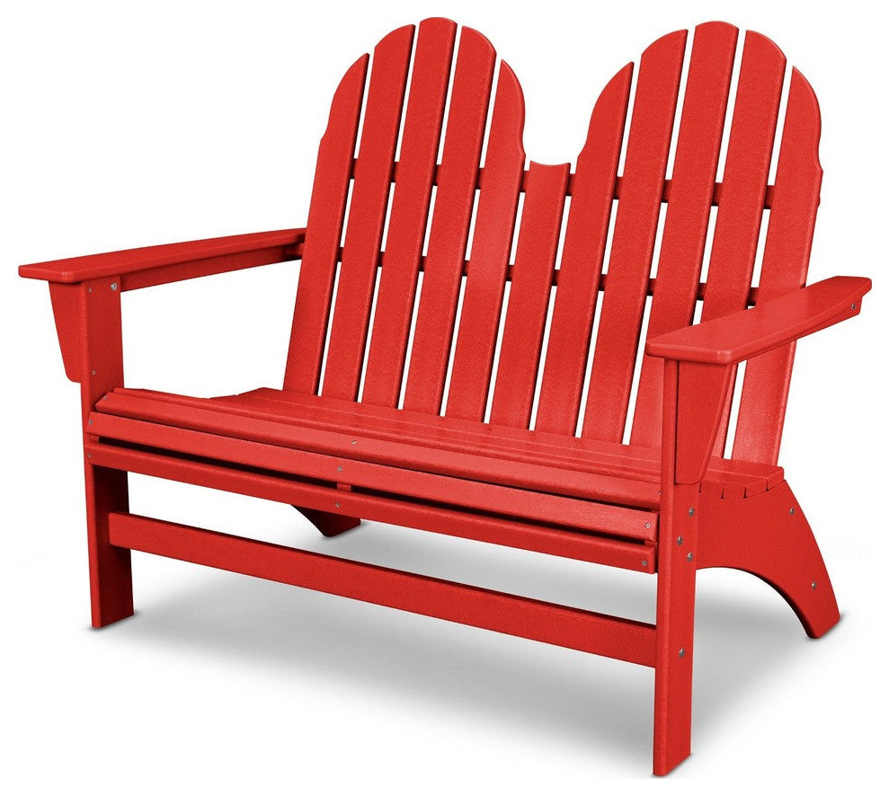 Vineyard Adirondack Bench, Sunset Red