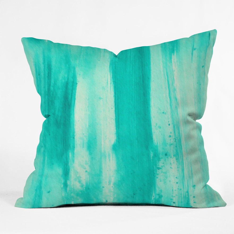Madart Inc Modern Dance Aqua Passion Outdoor Throw Pillow