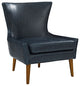 Modern Blue Keen Upholstered Vinyl Armchair