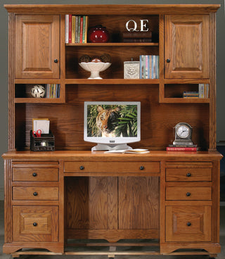 Oak Ridge Double-Pedestal Desk, Smokey Blue Oak