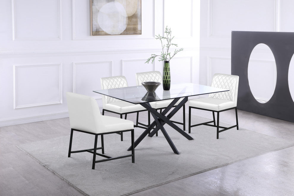 Bryce Faux Leather Upholstered Dining Chair, Set of 2, White