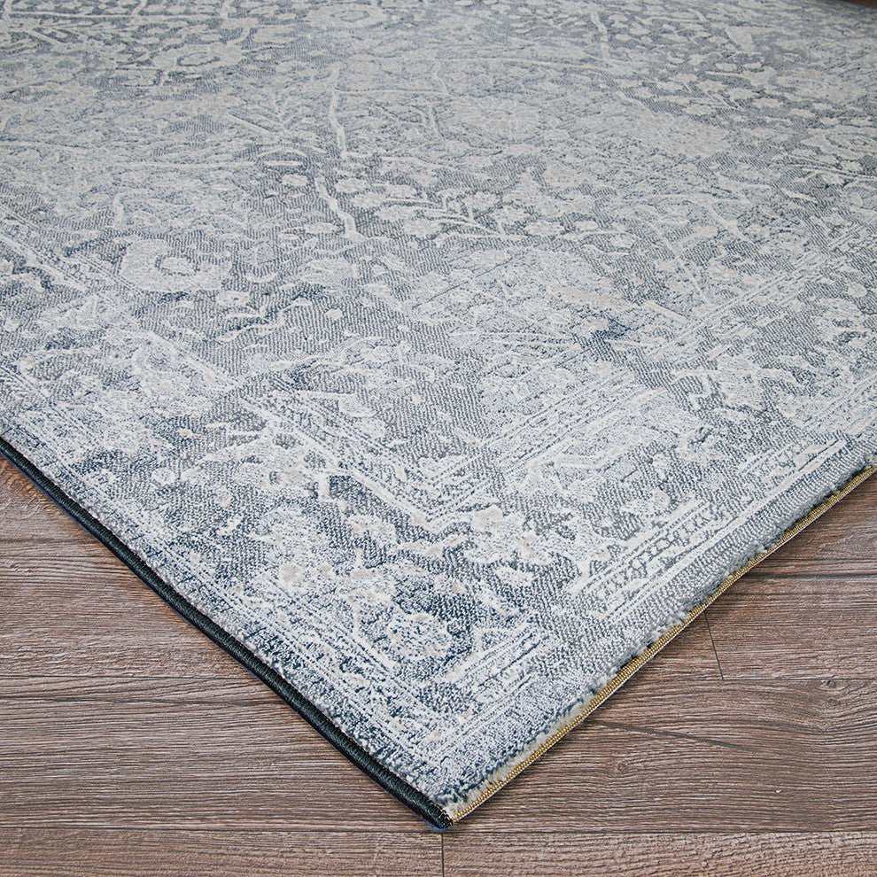 Couristan Marina Lillian Area Rug, Slate Blue-Oyster, 7'10"x10'9"