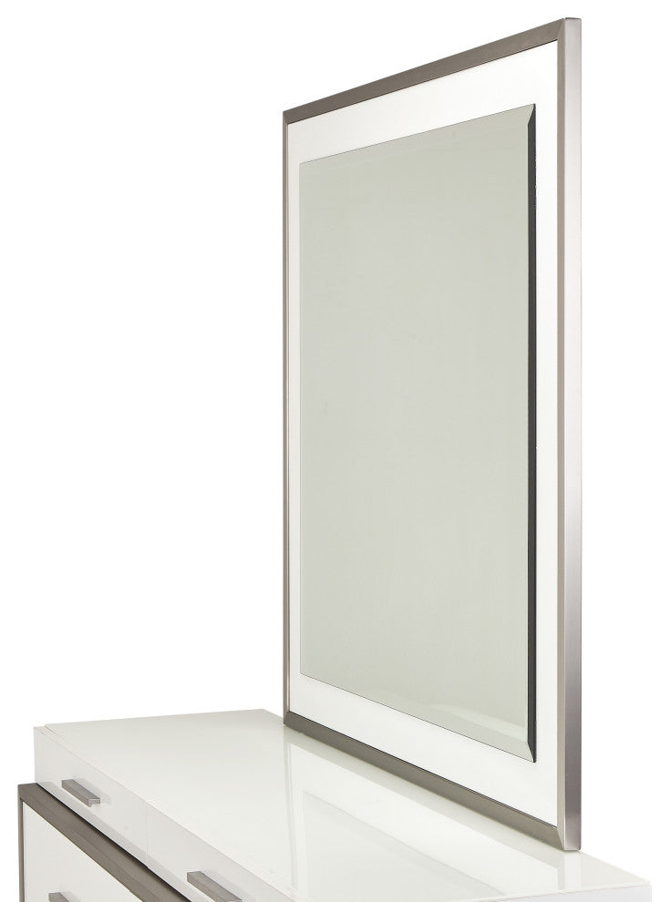 Marquee Dresser with Mirror - Cloud White