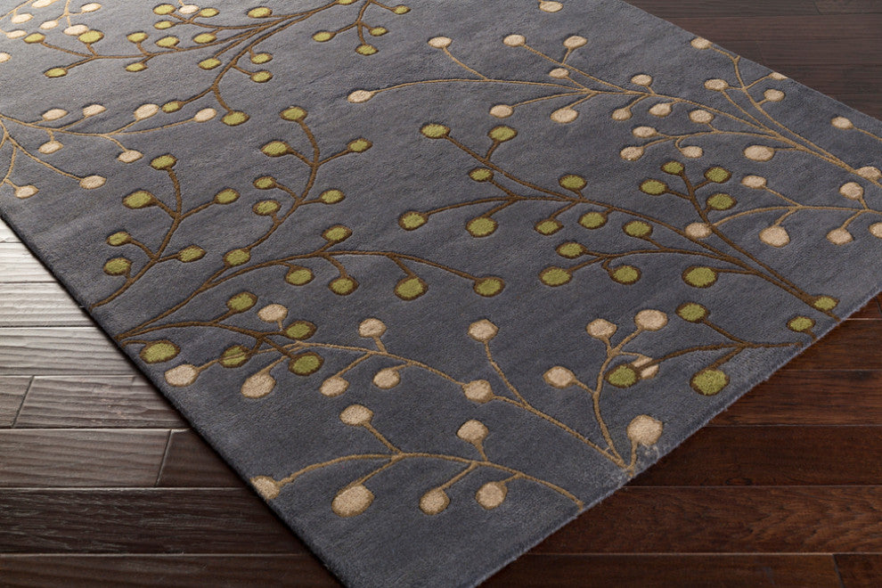 Surya Athena ATH-5116 Transitional Area Rug, Navy, 10' x 14' Rectangle