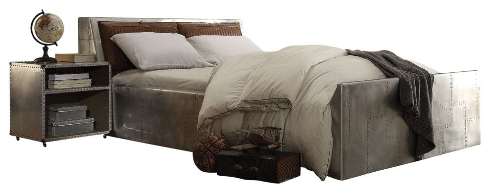 Malcolm Aluminum Queen Size Bed with Storage
