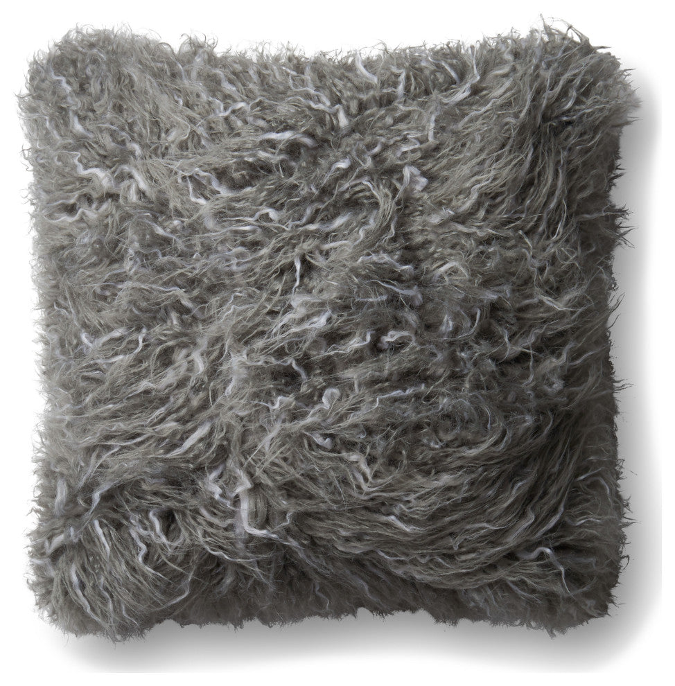 Grey 22"x22" Decorative Accent Pillow