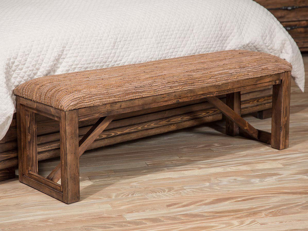 Aico Amini Carrollton Bench in Rustic Ranch