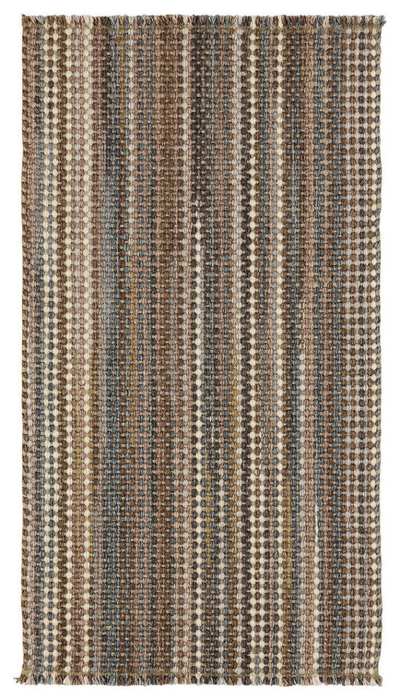 Capel Nags Head Tan Hues 0404_725 Flat Woven Rugs - 3' X 5' Vertical Stripe Rect