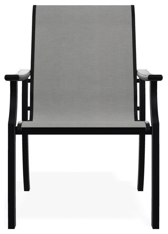 St. Catherine Sling Outdoor Armchair, Alloy/Black