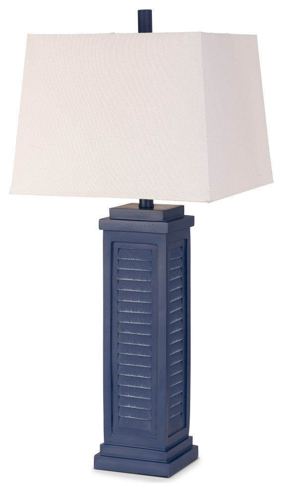 Shutter 32" Navy Blue Shutter Lamp / USB, Set of 2