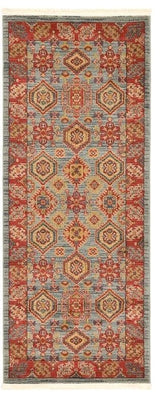 Unique Loom Light Blue Alexander Sahand 2' 7 x 6' 7 Runner Rug