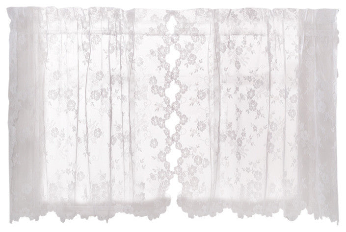 Saturday Knight Petite Fleur 56X36 Tier Pair in White