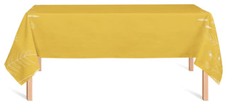 Handdrawn Flowers Yellow 58x102 Tablecloth