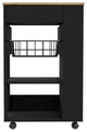 Kitchen Cart Sonex, Kitchen, Black / Light Oak