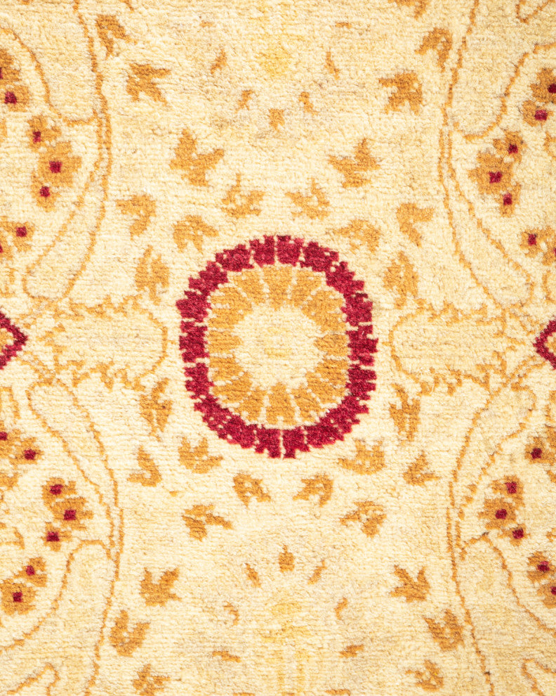 Mogul, One-of-a-Kind Hand-Knotted Area Rug Ivory, 6' 1" x 6' 1"