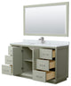 Wyndham WCF414160SLGCMUNSM58 Strada 60" Single Bathroom Vanity in Light Green