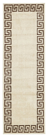 Unique Loom Beige Athens Modern 2' 0 x 6' 0 Runner Rug