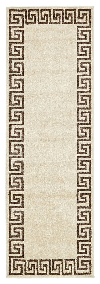 Unique Loom Beige Athens Modern 2' 0 x 6' 0 Runner Rug