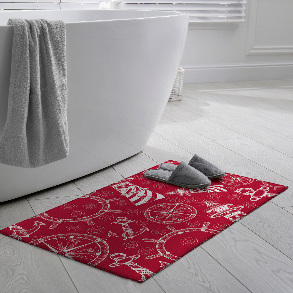 Indoor/Outdoor Harbor HA9 Red Machine Washable 1'8" x 2'6" Rug