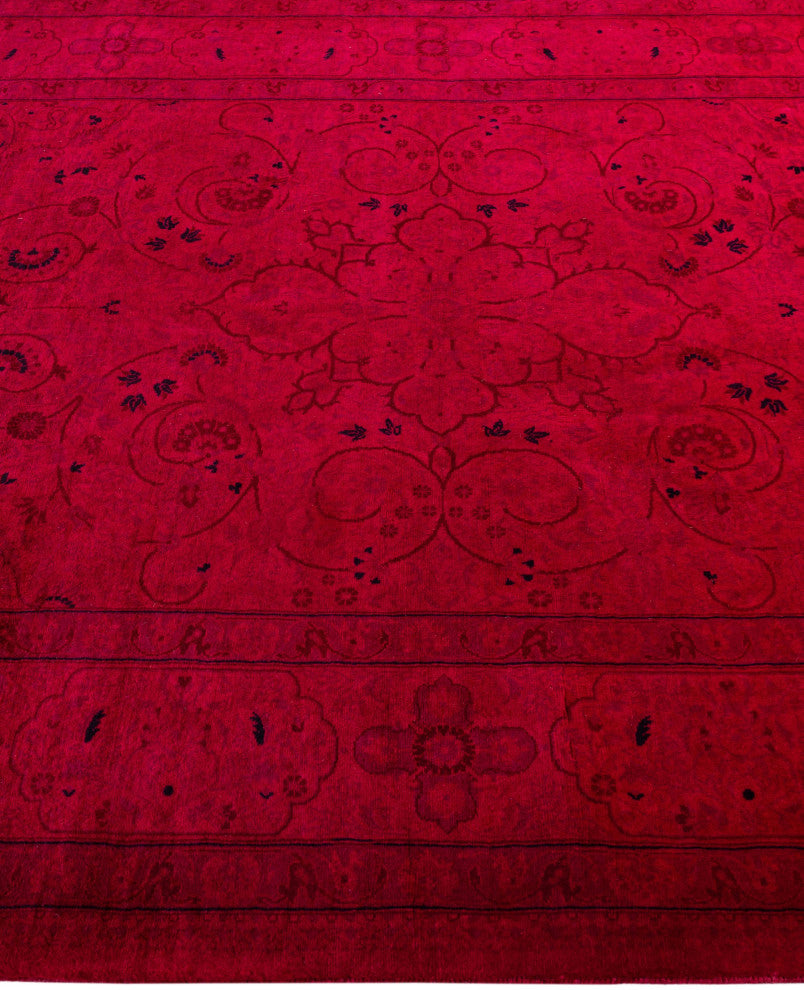 Overdyed One-of-a-Kind Hand-Knotted Area Rug Purple, 4' 8" x 7' 4"