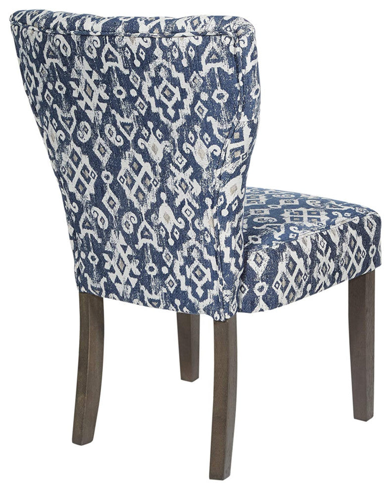 Classic Dining Chair with Thick Padded, Button Tufted Back and Solid Wood