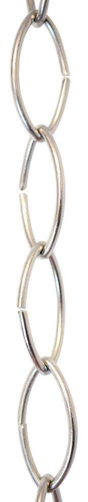 Brass Large Loop Chandelier Chain, Various Finishes, Polished Nickel, U43