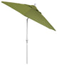 9' Matted White Collar Tilt Crank Lift Aluminum Umbrella, Olefin, Palm