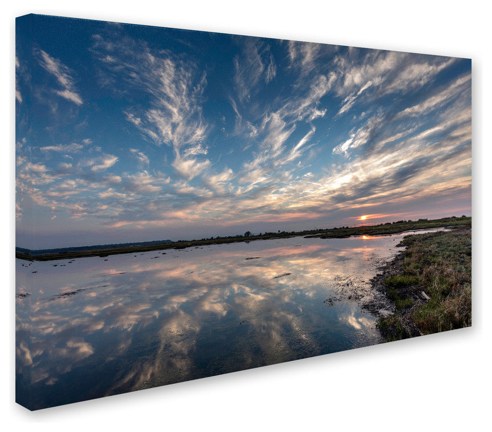 Pierre Leclerc 'Boundary Bay Sunset' Canvas Art, 24x16